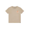 Daily7 T-shirt met backprint zand