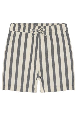 straight regular waist gestreepte casual short beige