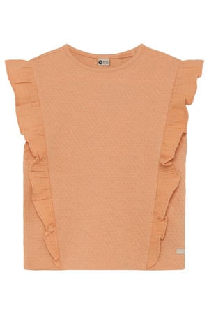 T-shirt met textuur oranje