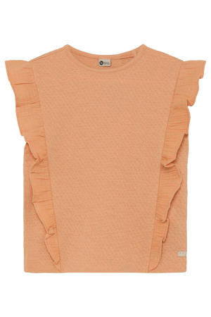 T-shirt met textuur oranje