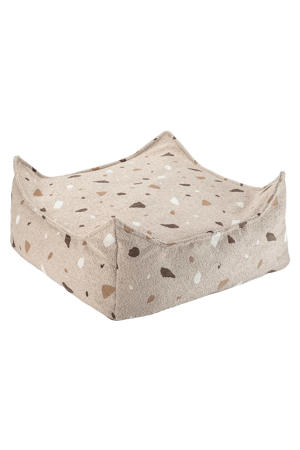 Terrazzo Zand Vierkante Ottoman