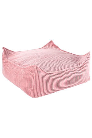 Roze Mousse Vierkante Ottoman