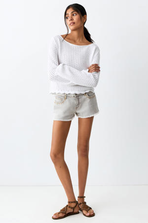denim short grey denim