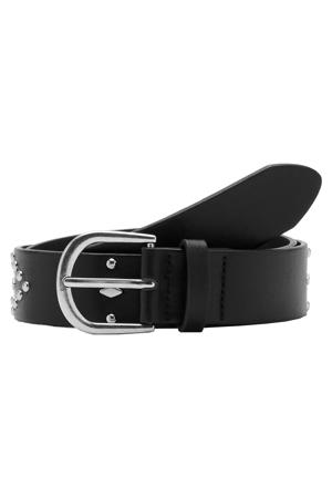 riem zwart met studs