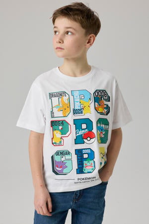 Pokemon regular fit T-shirt met print - wit
