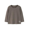 NAME IT MINI rechtvallend gestreepte longsleeve met borduursels - bruin
