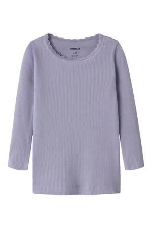 rechtvallend longsleeve - paars
