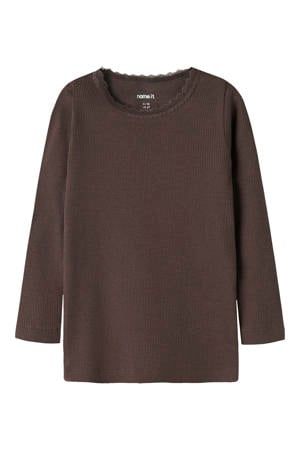 longsleeve - donkerbruin