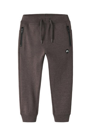 slim joggingbroek donkerbruin