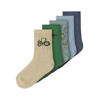 NAME IT MINI sokken met all over print groen (set van 5)
