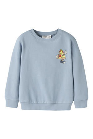 sweater met print - lichtblauw