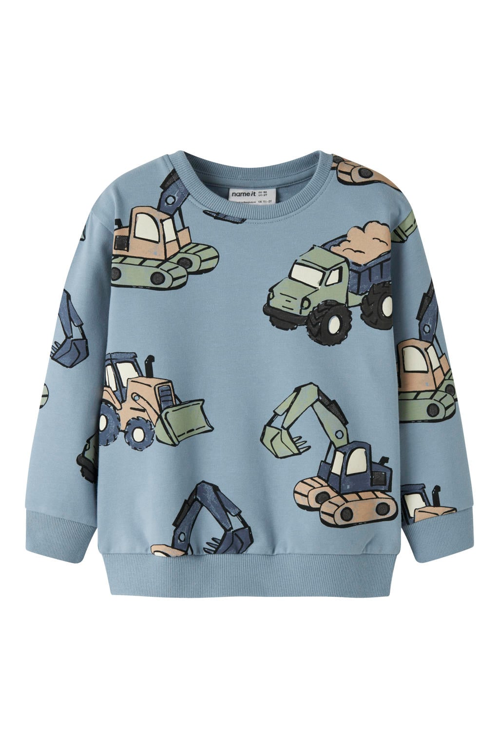 NAME IT MINI sweater met print - blauw