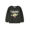NAME IT MINI rechtvallend sweater met print - donkergroen
