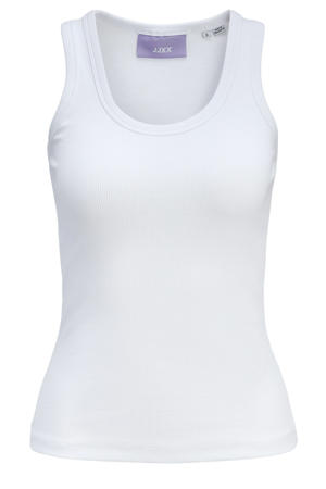 tanktop met rib gebreid - wit