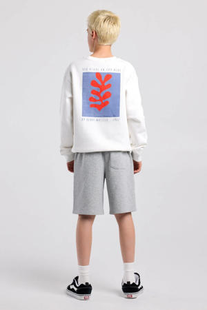 sweater met backprint wit