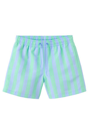 zwemshort gestreept blauw/groen