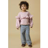 LIL' ATELIER MINI loose fit sweater met ruches - roze