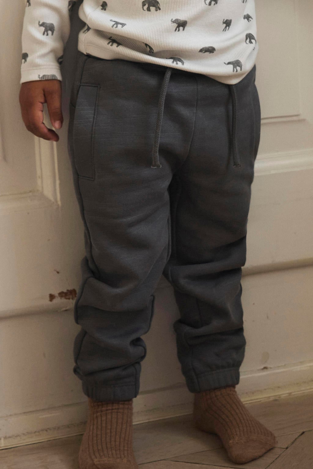 LIL' ATELIER MINI sweat regular fit joggingbroek - grijs