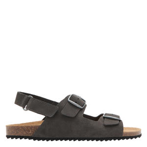 leren sandalen grijs