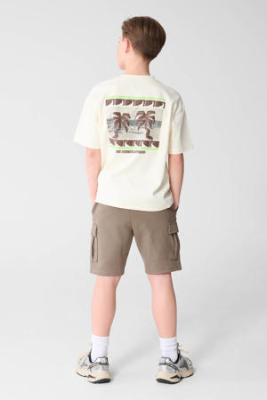 T-shirt met backprint ecru