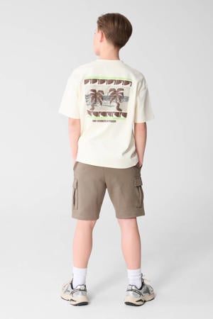 T-shirt met backprint ecru