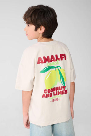 T-shirt met backprint beige