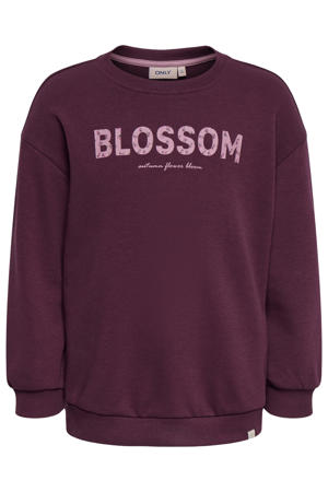 sweater met print paars