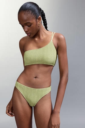 one shoulder bikini groen