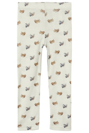 slim legging met wol wit
