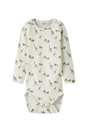romper wit/bruin