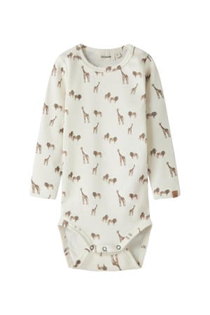 romper wit/bruin