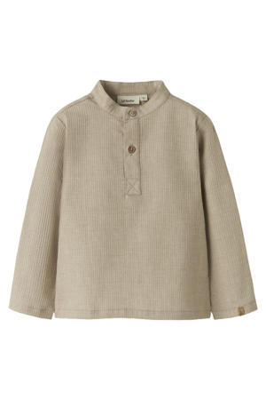 longsleeve met textuur beige
