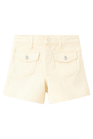denim short lichtgeel