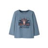 GUPPY MINI rechtvallende longsleeve met print - blauw