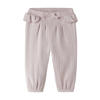 GUPPY BABY katoenen babybroek met ruches - lichtroze