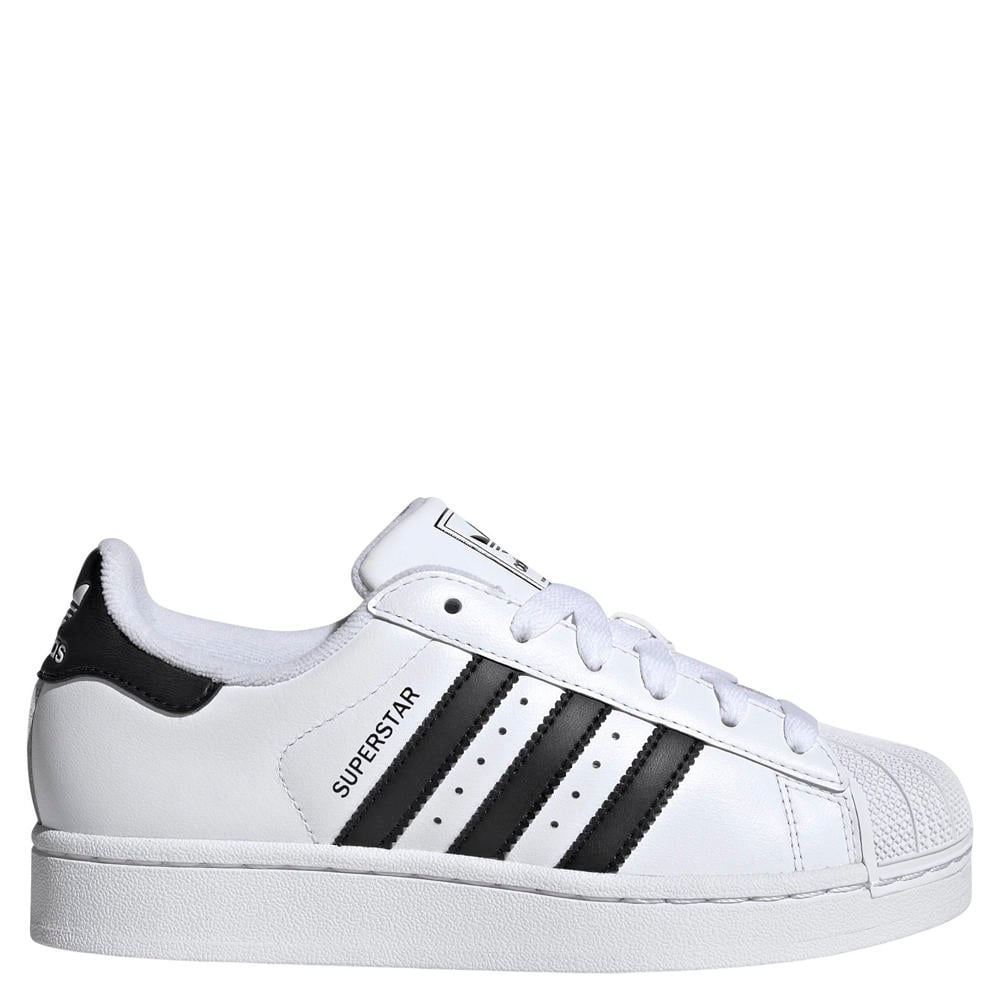Wit en zwarte jongens en meisjes adidas Originals Superstar II sneakers van bovenwerk van leer en synthetische materialen met veters