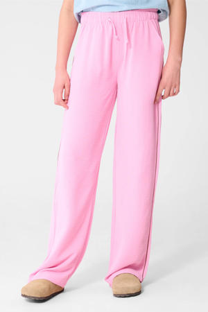 high waist casual broek lichtroze