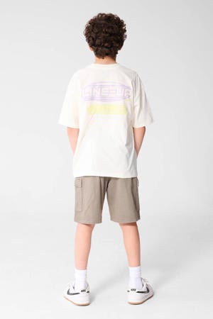 T-shirt met backprint ecru
