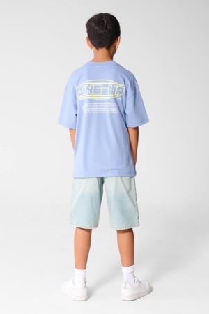 T-shirt met backprint blauw
