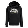 JACK & JONES JUNIOR hoodie met logo - zwart