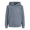 JACK & JONES JUNIOR rechtvallende hoodie met logo - grijsblauw