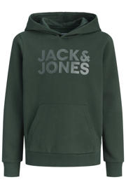 thumbnail: JACK & JONES JUNIOR hoodie met logo donkergroen