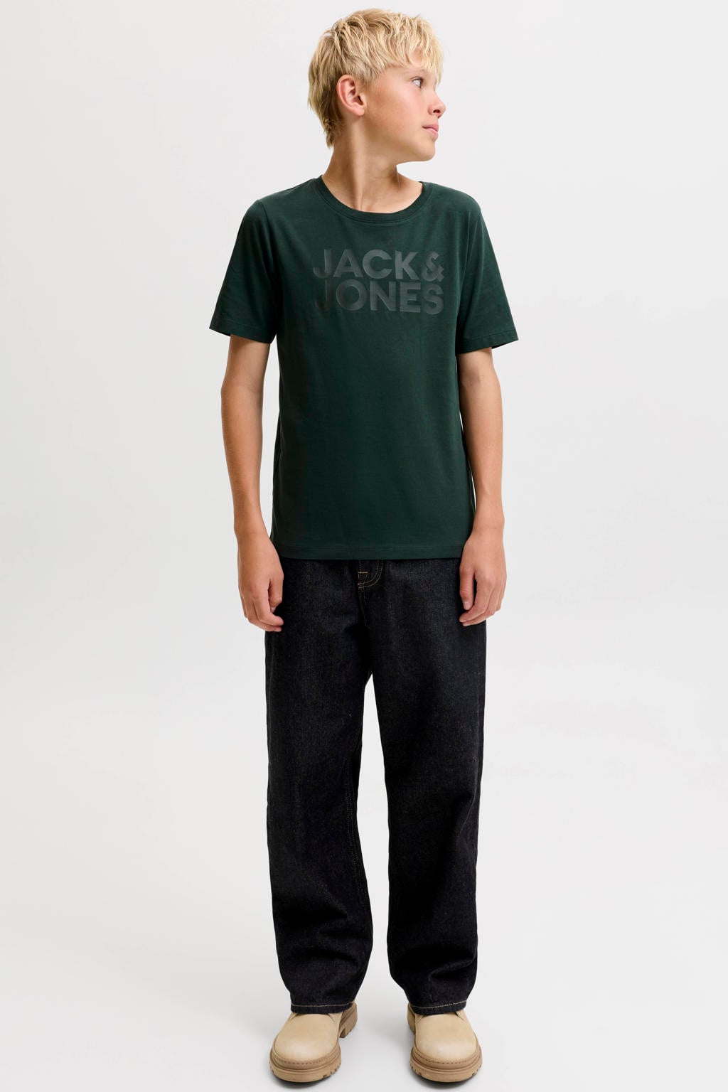 JACK & JONES JUNIOR T-shirt donkergroen