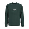 JACK & JONES JUNIOR sweat sweater met tekst - donkergroen