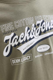 thumbnail: JACK & JONES JUNIOR longsleeve met logo - grijsgroen