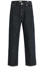thumbnail: Medium blue denim jongens JACK & JONES JUNIOR baggy jeans middelblauw van denim met high waist, rits- en knoopsluiting en effen