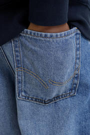 thumbnail: JACK & JONES JUNIOR JJIDAVE JJORIGINAL wide leg jeans - mediumblauw