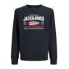 JACK & JONES JUNIOR sweater met logo - donkerblauw