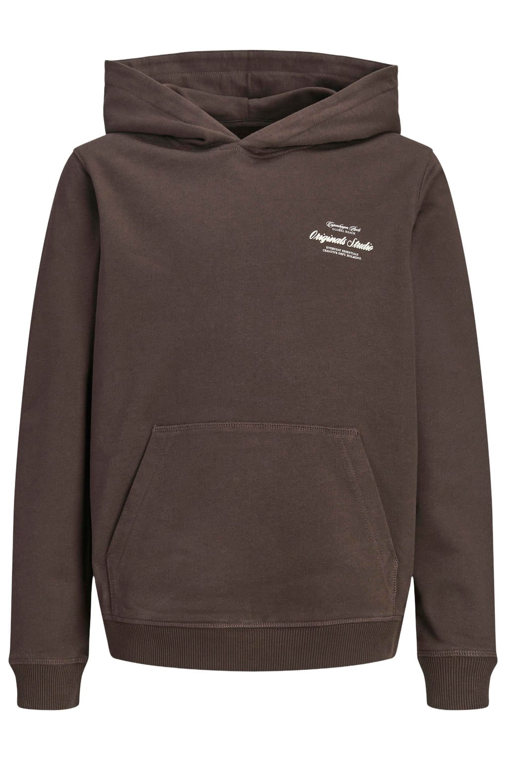 JACK & JONES JUNIOR hoodie met backprint - donkerbruin