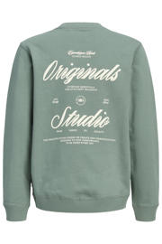 thumbnail: JACK & JONES JUNIOR sweater met backprint - groen